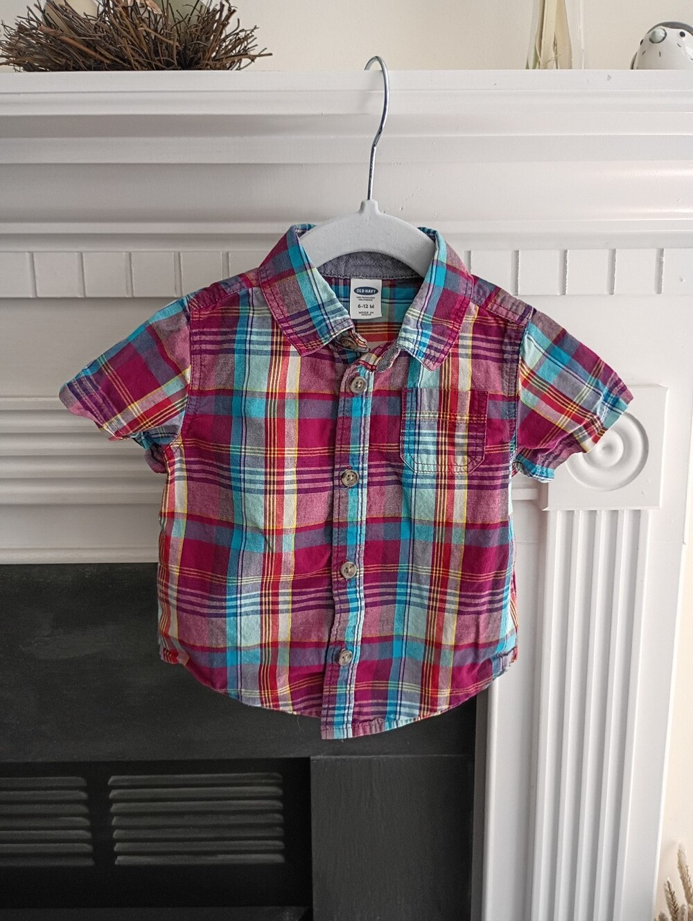 Old Navy 6-12m Plaid Button Up Shirt